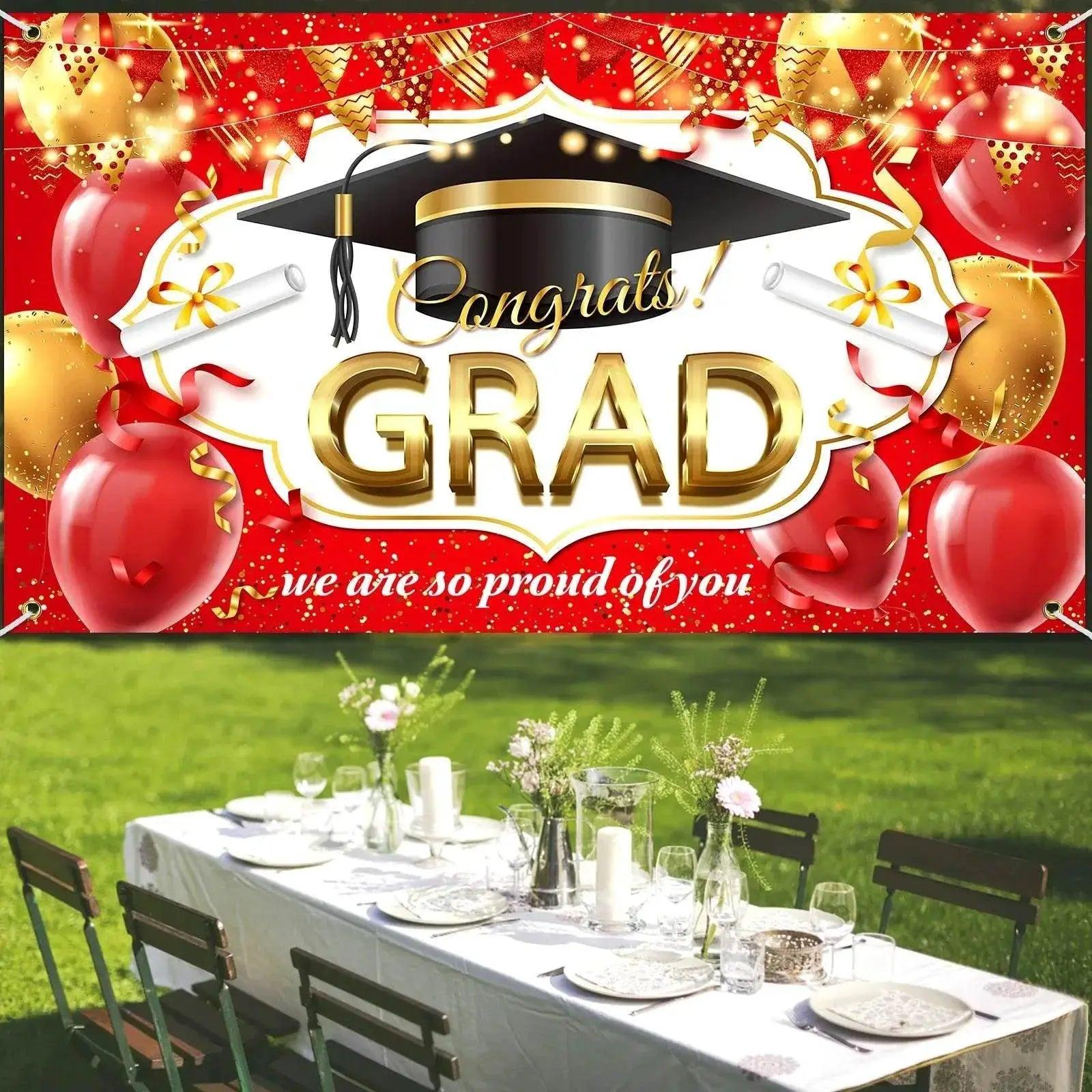  Congrats Grad Banner Backdrop Decor Set for Graduation -  ToylandEU™