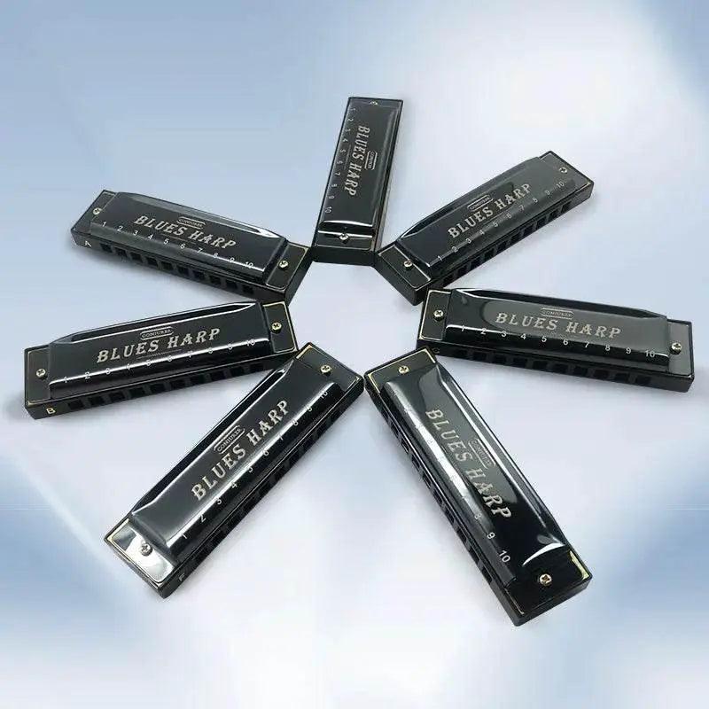  Conjurer 10 Hole Blues Harmonica Set of 7 Keys with Case -  ToylandEU™