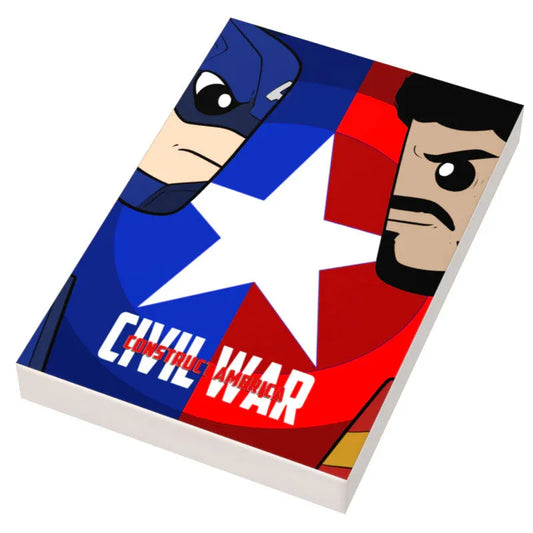 Civil War Movie Cover LEGO 2x3 Tile Custom Printed - ToylandEU