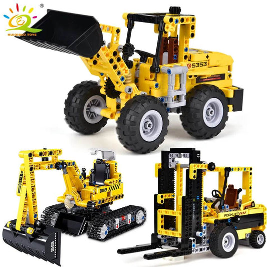 Construction Adventure: Engineering Truck Building Blocks Set for Kids - ToylandEU