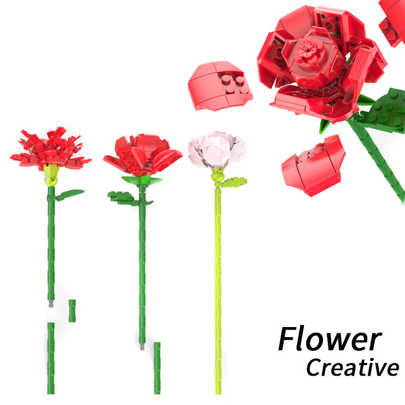 Flower Bouquet Building Block Set for Kids and Children