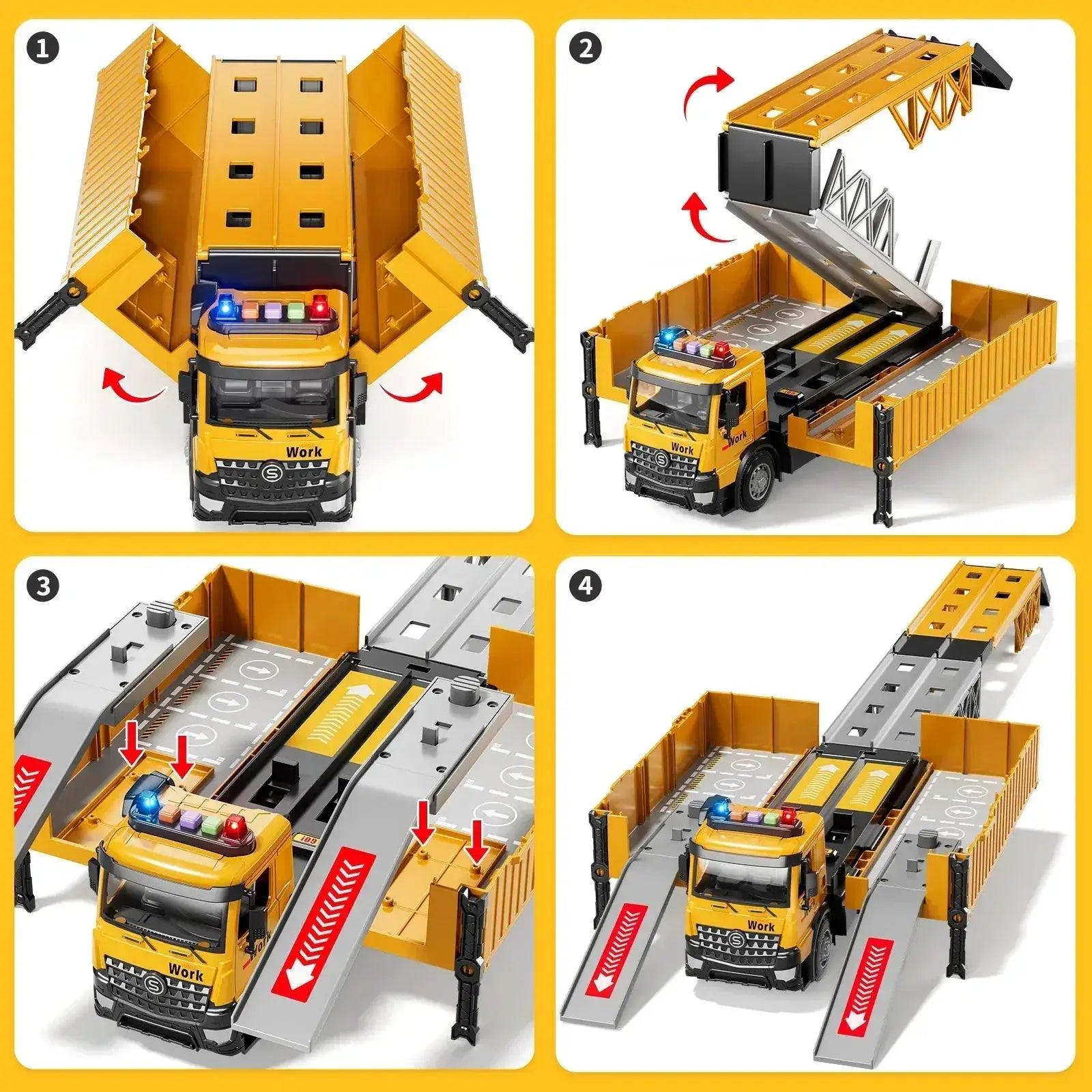  Construction Truck Race Track Set Tower Crane Safe ABS -  ToylandEU™