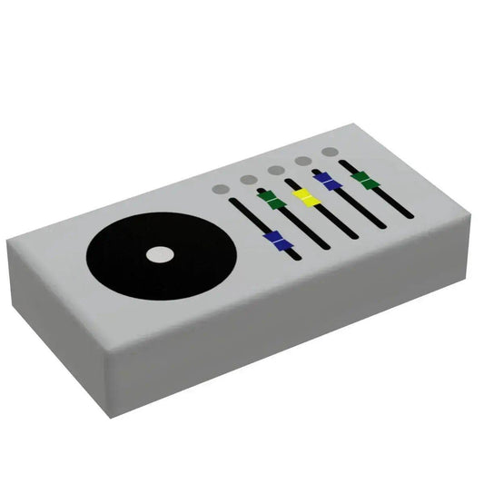  Control Panel #4 (Media Dial) for Star Wars/Space (1x2 Tile) - B3 Customs using LEGO parts -  ToylandEU™