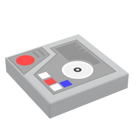  Control Panel #5 (Media w/ Buttons) for Star Wars/Space (2x2 Tile) - B3 Customs using LEGO parts -  ToylandEU™