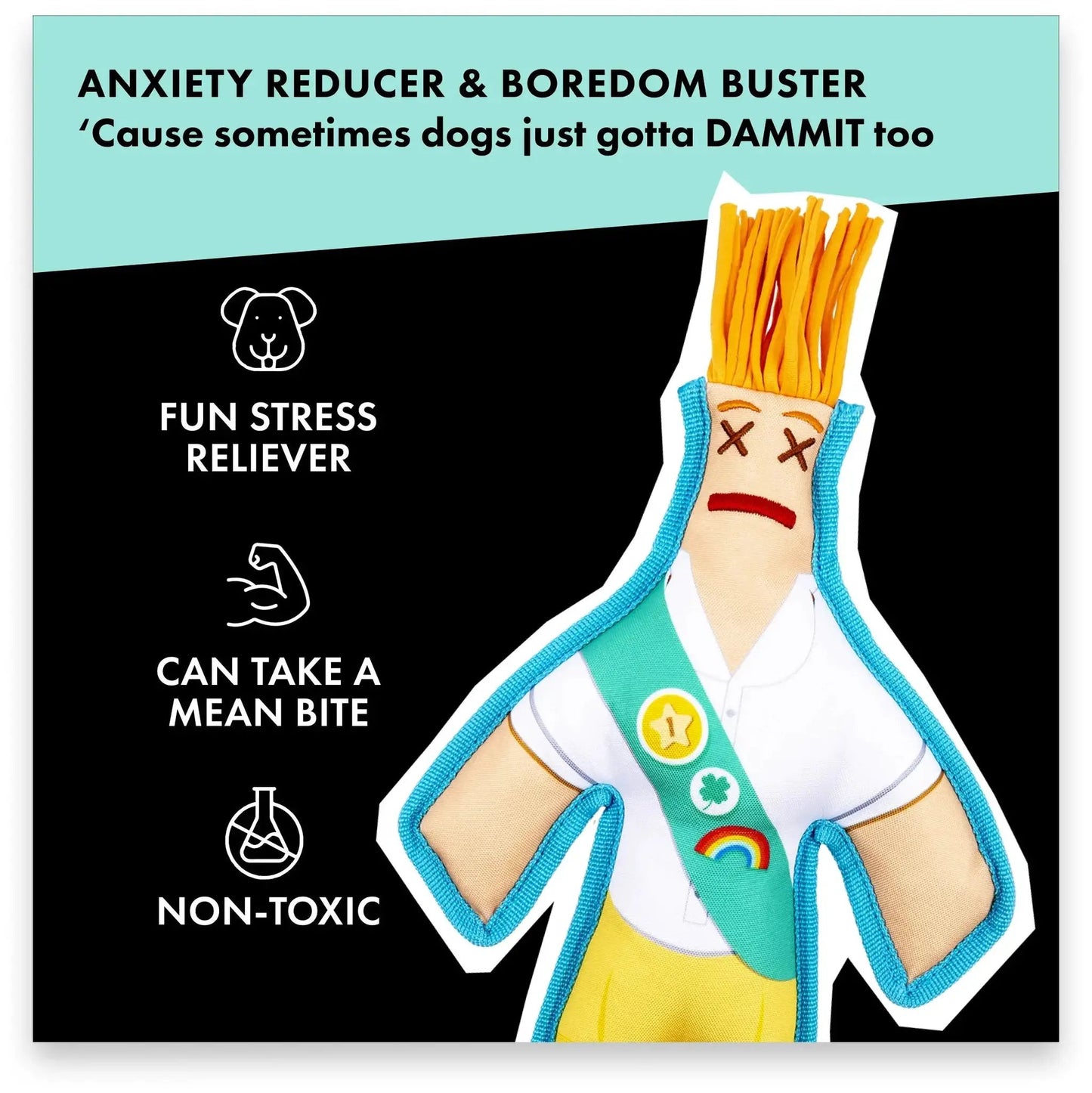 Cookie Scout Squeaky Chew Toy - Dammit Dolls