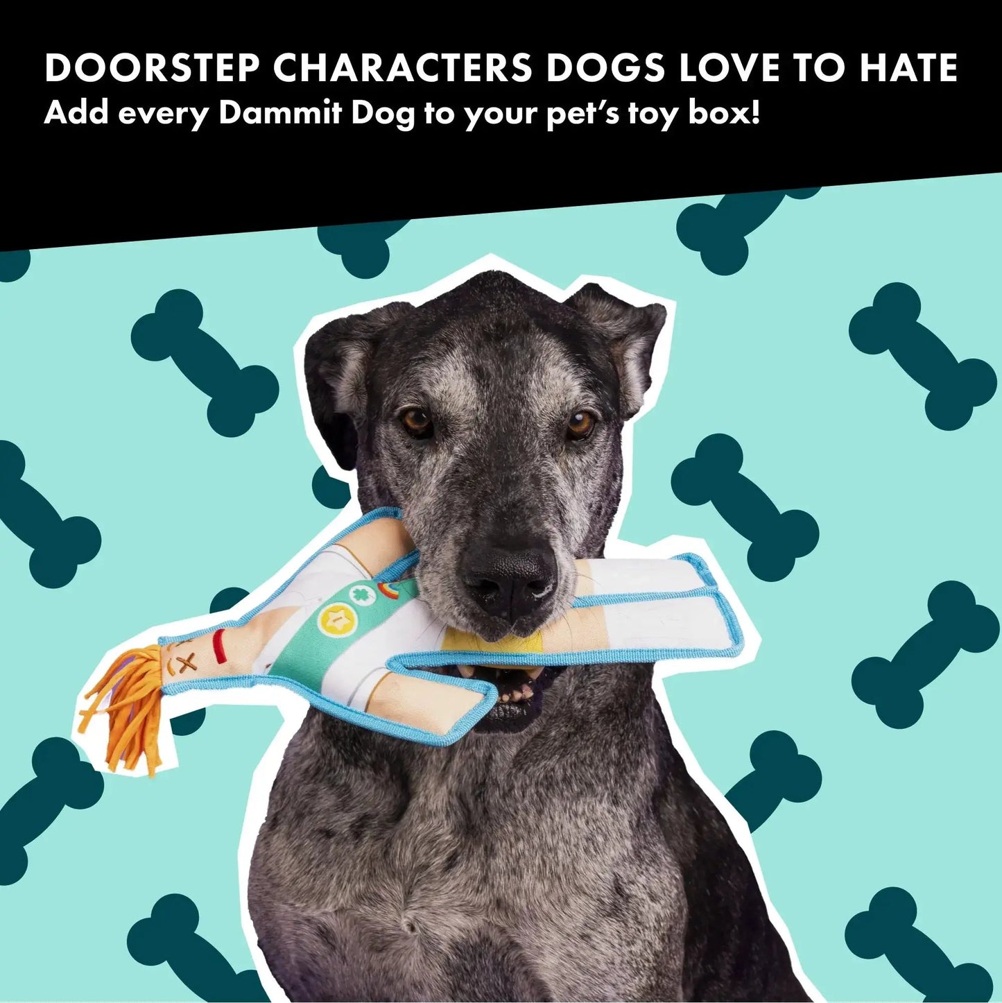 Cookie Scout Squeaky Chew Toy - Dammit Dolls