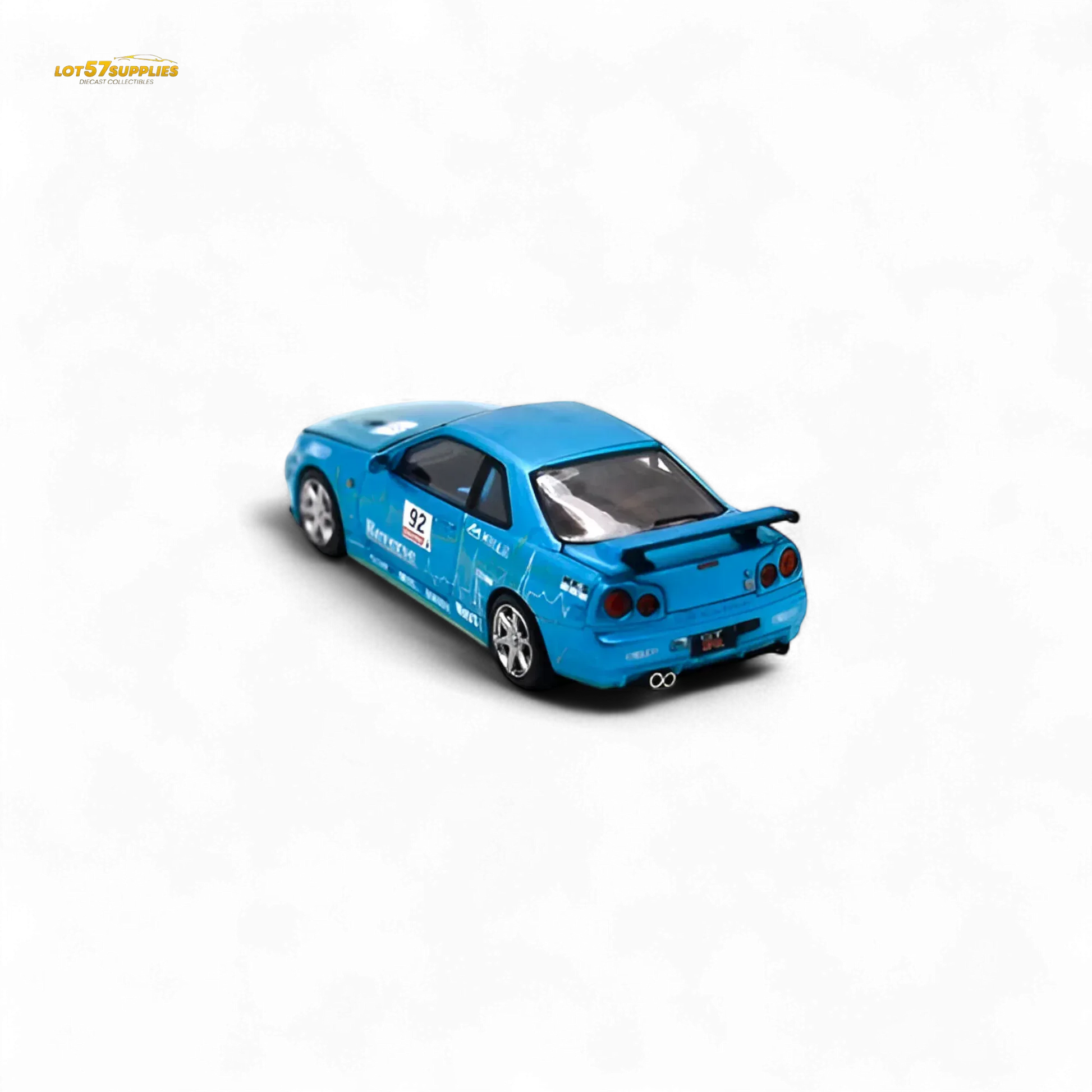 Cool Art Skyline R34 Blue #92 - With Figure 1:64 - ToylandEU