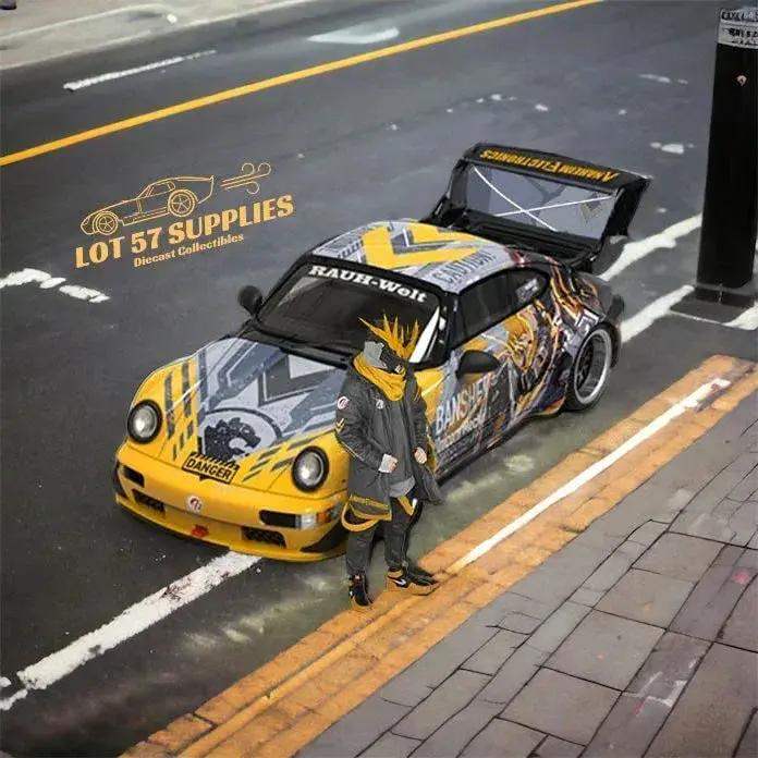 Cool Car Porsche RWB 964 BANSHEE MECHA Livery Figure Version 1:64 - ToylandEU