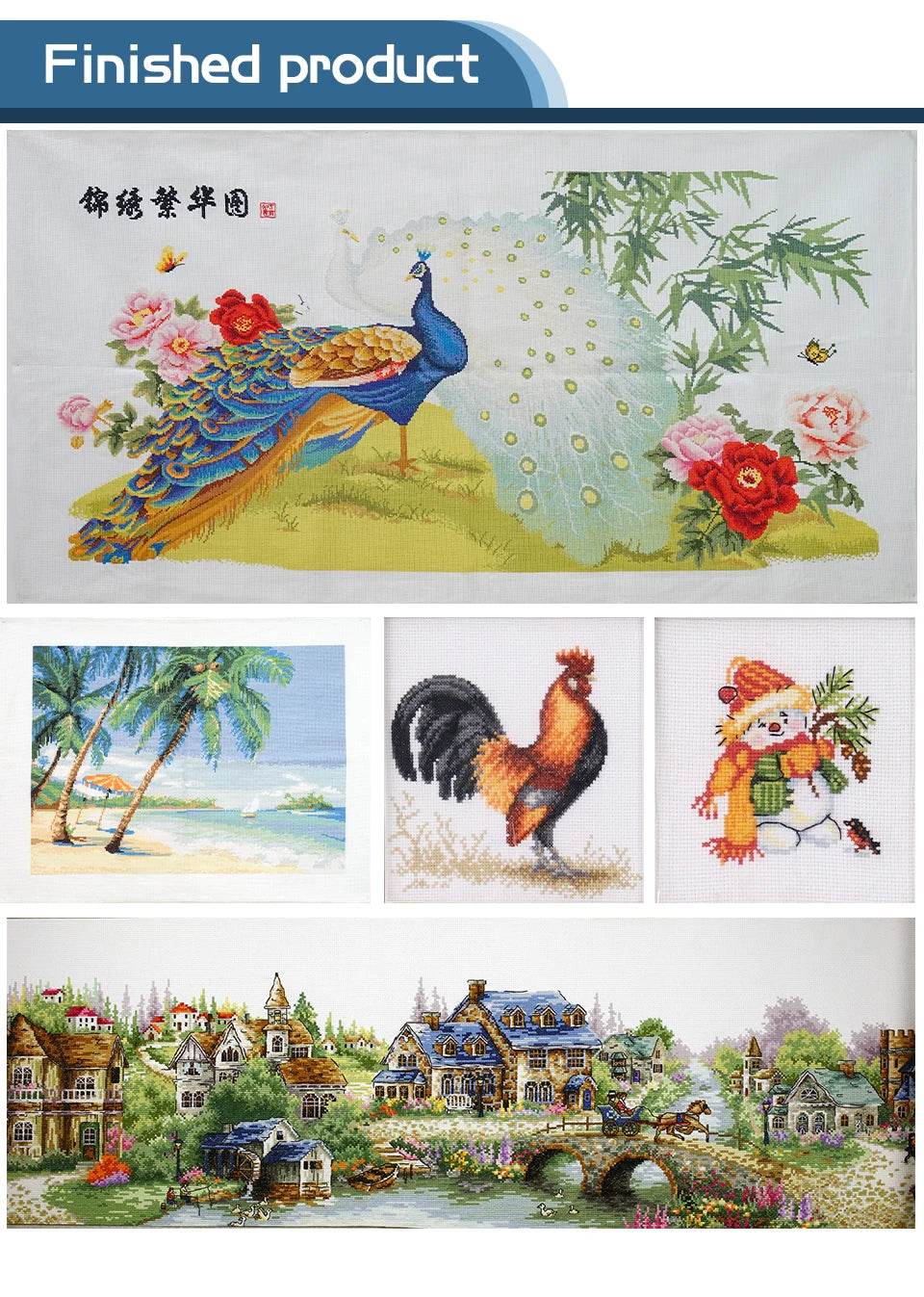 Copenhagen Landscape Cross Stitch Kit by Joy Sunday - DIY 11CT Embroidery Art for Home Decor - ToylandEU