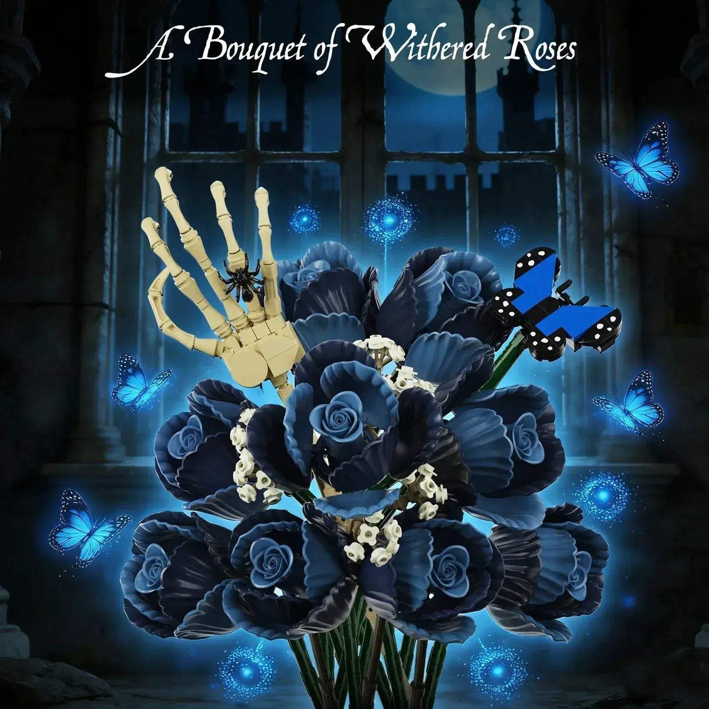 Corpse Bride Blue Roses Lego Compatible Building Blocks Gift - ToylandEU