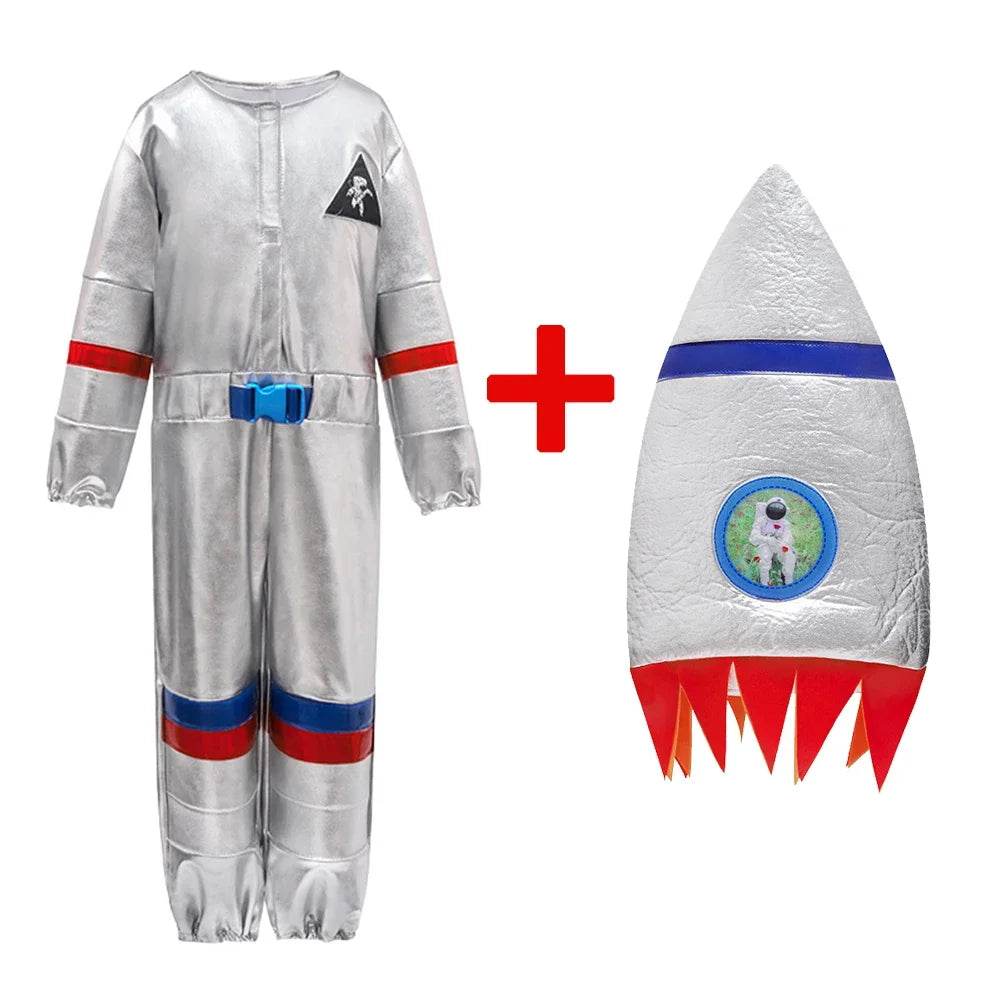 Cosmic Adventure Silver Astronaut Costume for Boys - Halloween Gear - ToylandEU