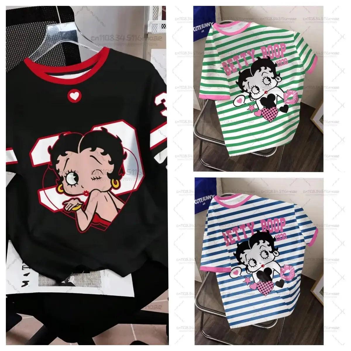  Cosplay Cartoon Striped O Neck T Shirt Casual Comfort -  ToylandEU™
