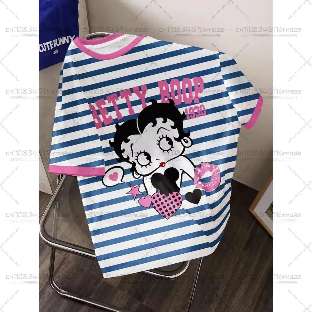  Cosplay Cartoon Striped O Neck T Shirt Casual Comfort -  ToylandEU™