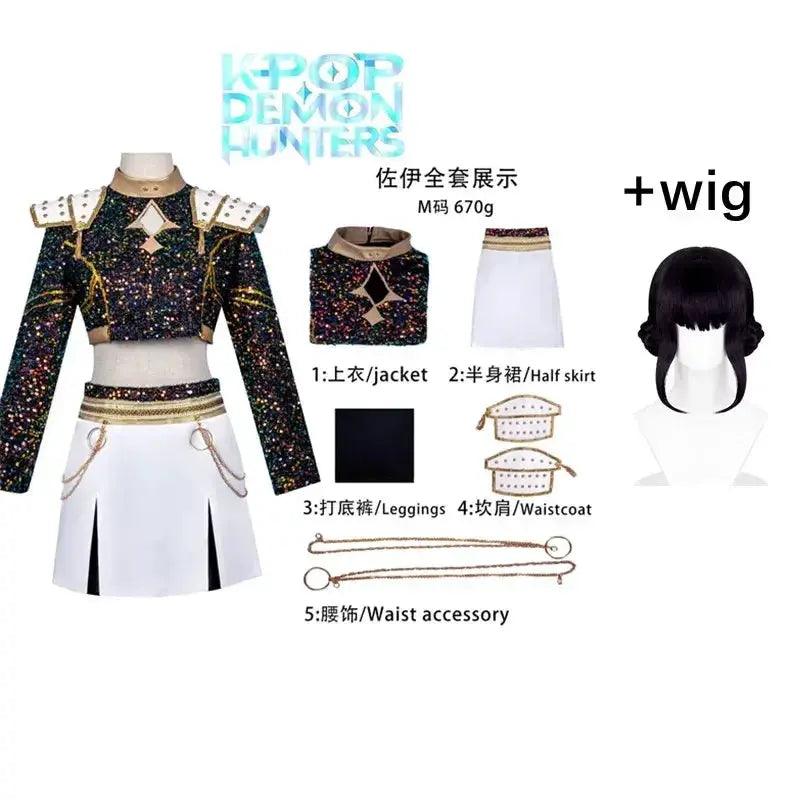  KPop Demon Hunter Cosplay Costume For Women Black Gold -  ToylandEU™