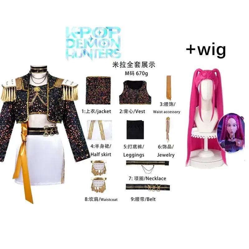  KPop Demon Hunter Cosplay Costume For Women Black Gold -  ToylandEU™