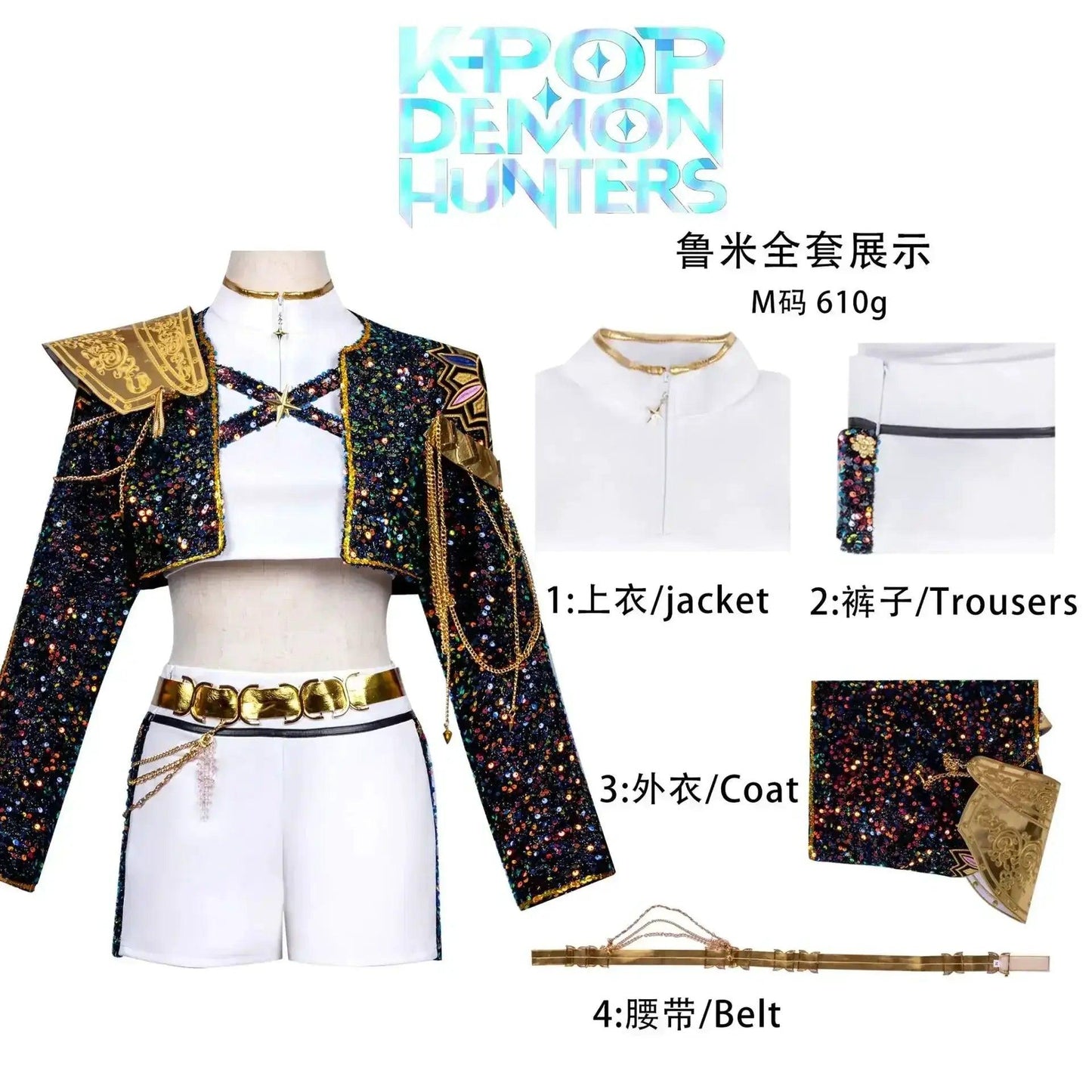  KPop Demon Hunter Cosplay Costume For Women Black Gold -  ToylandEU™