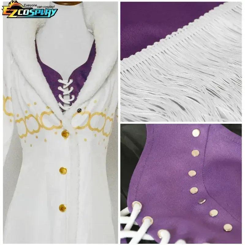  Nico Robin One Piece Cosplay Costume Purple Fur Cloak -  ToylandEU™