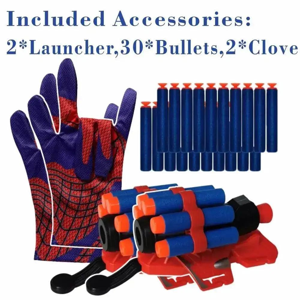  Spiderman Web Launcher Glove Toy for Kid Boys Halloween Anime Safe Soft Foam Projectiles Wrist Launch Cosplay Costume Props Suit -  ToylandEU™