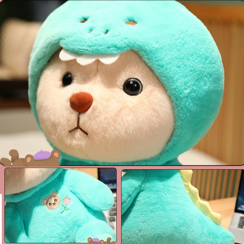 Cosplay Pink Pig Dinosaur Teddy Bear Plush Toy Stuffed  Animsl - ToylandEU