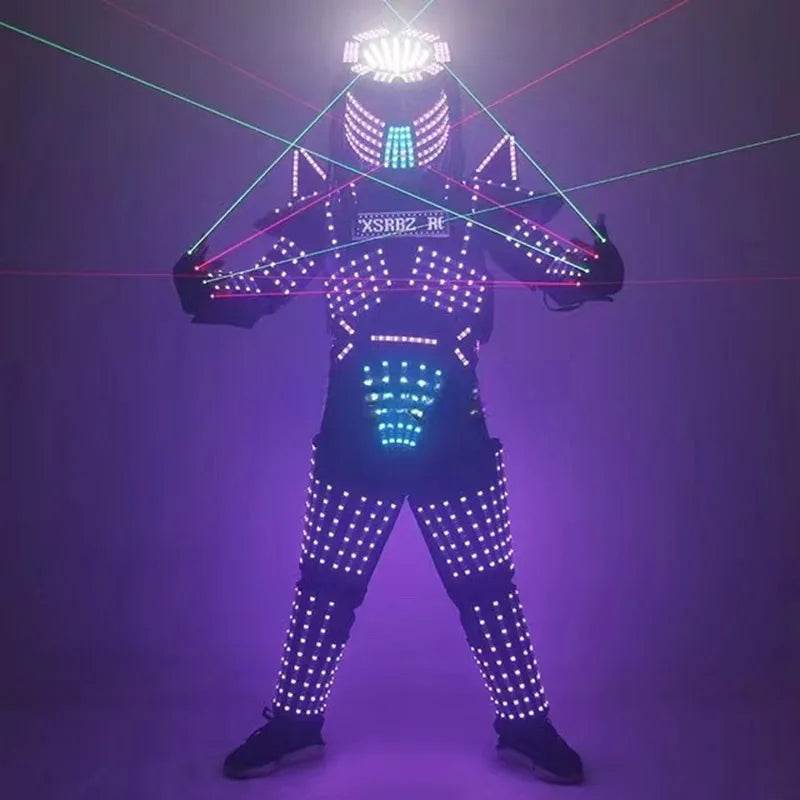 Cosplay Robot Suit Costume Stage Dance RGB Luminous Armor - ToylandEU