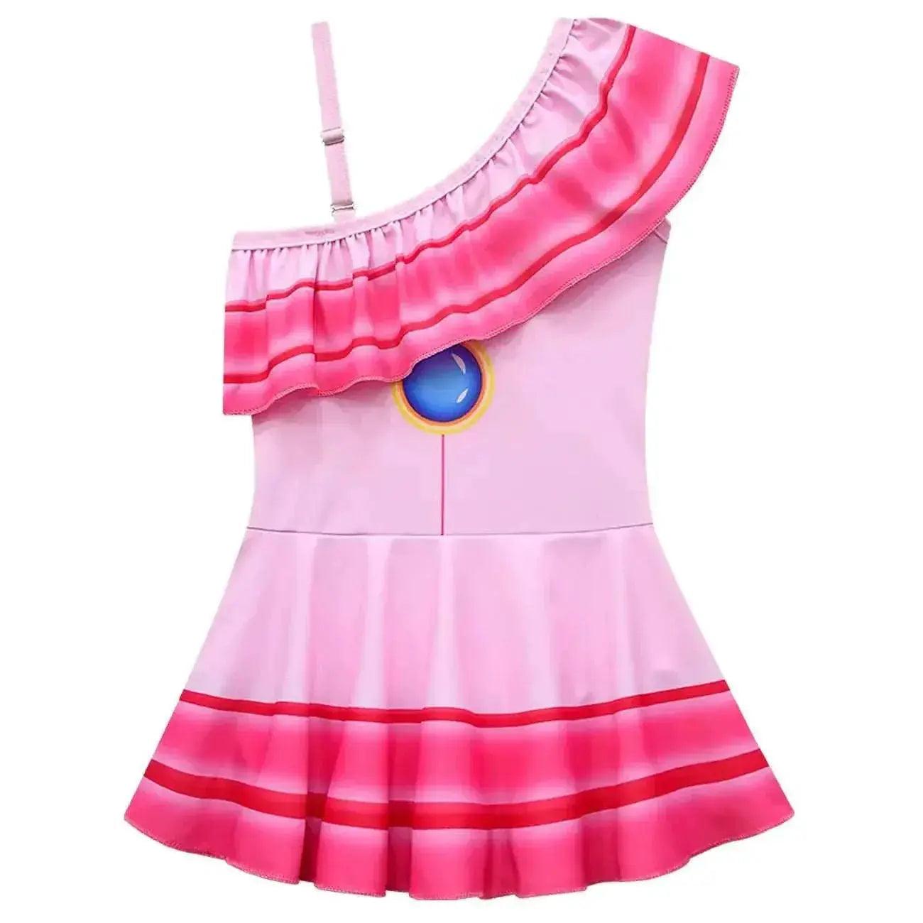  Cossky Girls' Princess Peach Cosplay Swim Dress - Perfect Swimwear for Halloween & Carnivals -  ToylandEU™