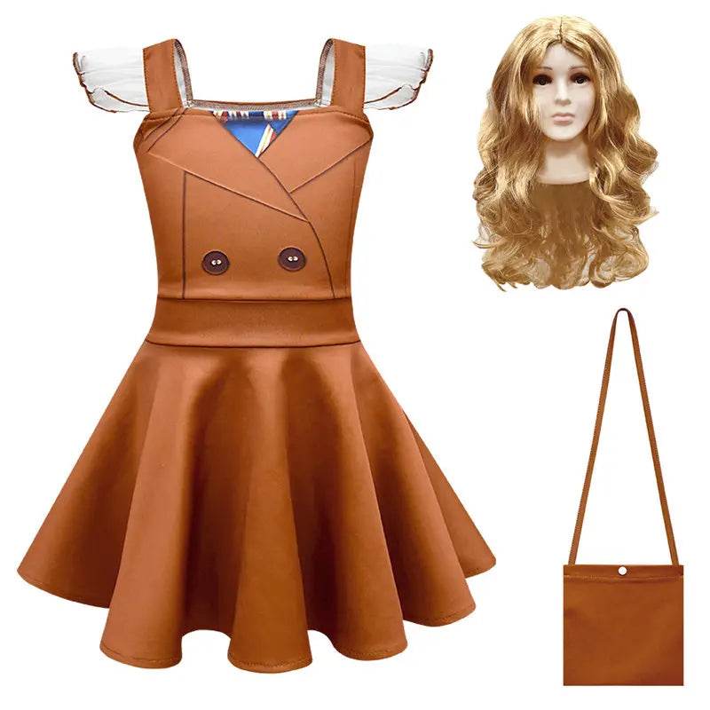 Cossky M3GAN Kids Anime Cosplay Dress with Fun Accessories for Halloween - ToylandEU