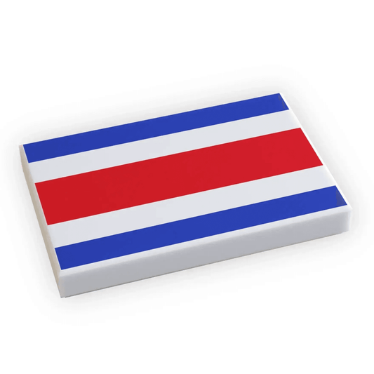  Costa Rica Flag Lego Tile 2x3 Printed On Brick -  ToylandEU™