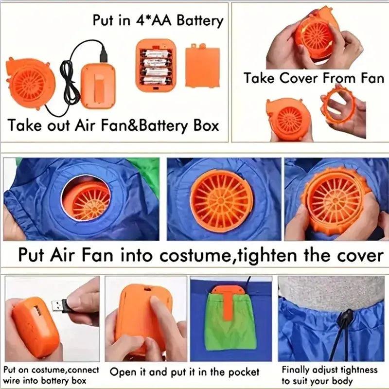  Adult Blue Shark Inflatable Costume For Halloween Fun -  ToylandEU™