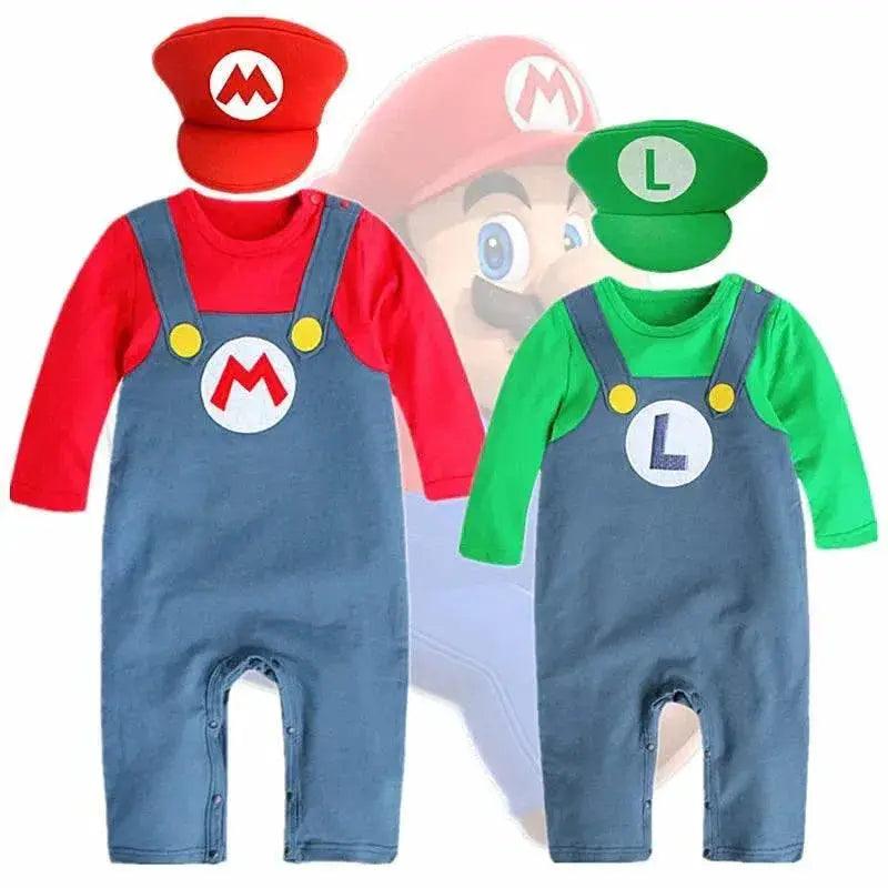  Baby Boy Anime Hooded Brothers Bodysuit Autumn and Winter Thin Section Fleece Long Sleeve Bodysuit Party Holiday Costume Red -  ToylandEU™