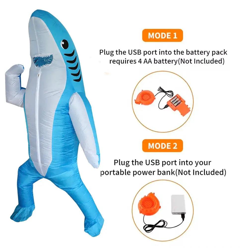  Inflatable Shark Costume Two Sizes Cute Standing Design -  ToylandEU™