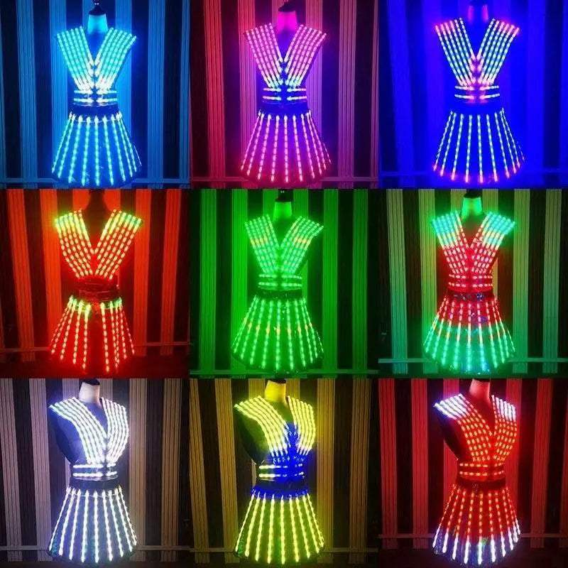  Luminous Rainbow Dance Clothes LED Costumes Light Up Dress -  ToylandEU™