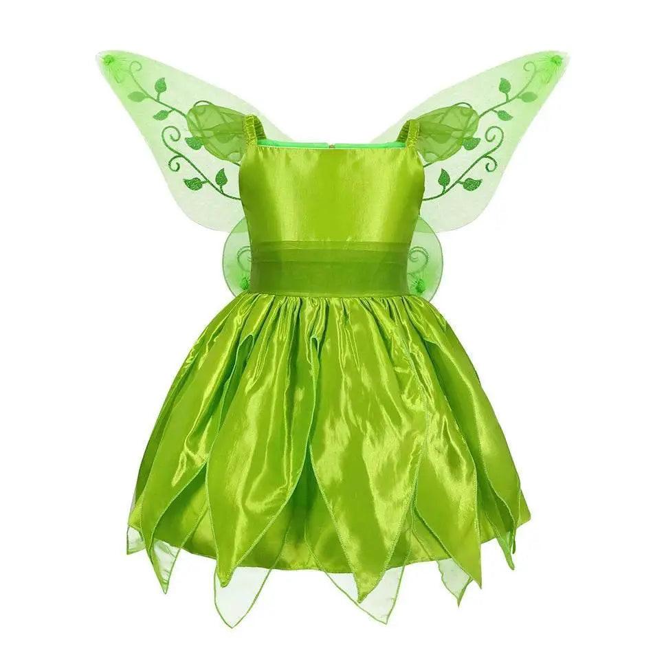  Magical Tinkerbell & Tiana Fairy Princess Dress with Wings for Girls -  ToylandEU™