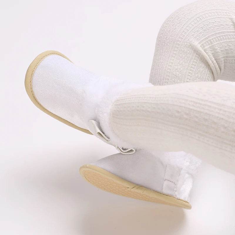 Cotton Baby Girl Bow Boots - Soft and Fluffy Winter Preschool Footwear (0-18 Months) - ToylandEU