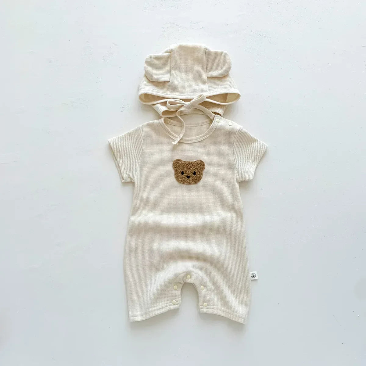 Cotton Baby Romper Set With Hat Unisex Summer Comfort - ToylandEU