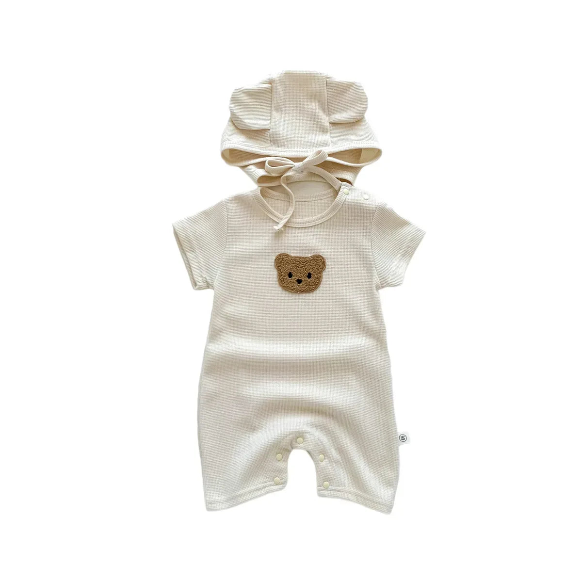 Cotton Baby Romper Set With Hat Unisex Summer Comfort - ToylandEU
