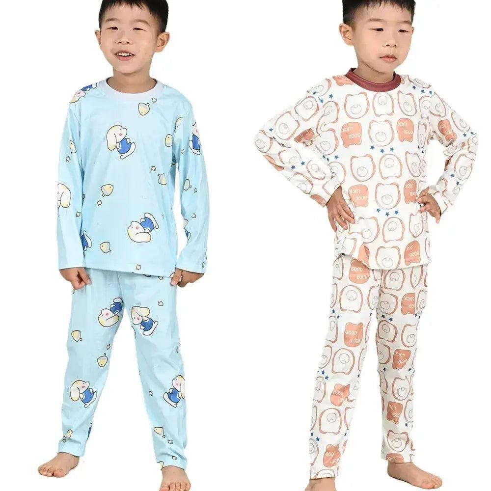  Cotton Kids Pajama Set Cartoon Sleepwear Velvet Comfort -  ToylandEU™