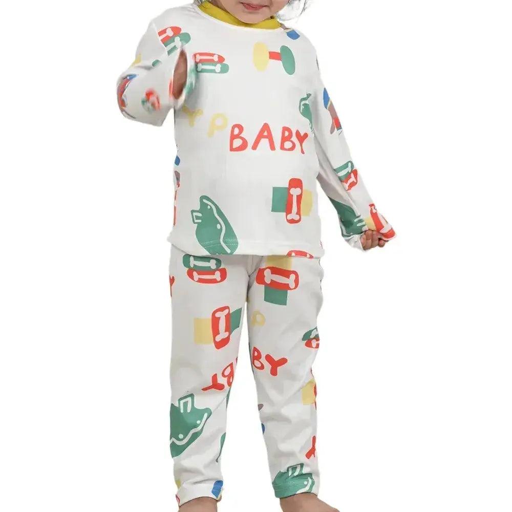  Cotton Kids Pajama Set Cartoon Sleepwear Velvet Comfort -  ToylandEU™
