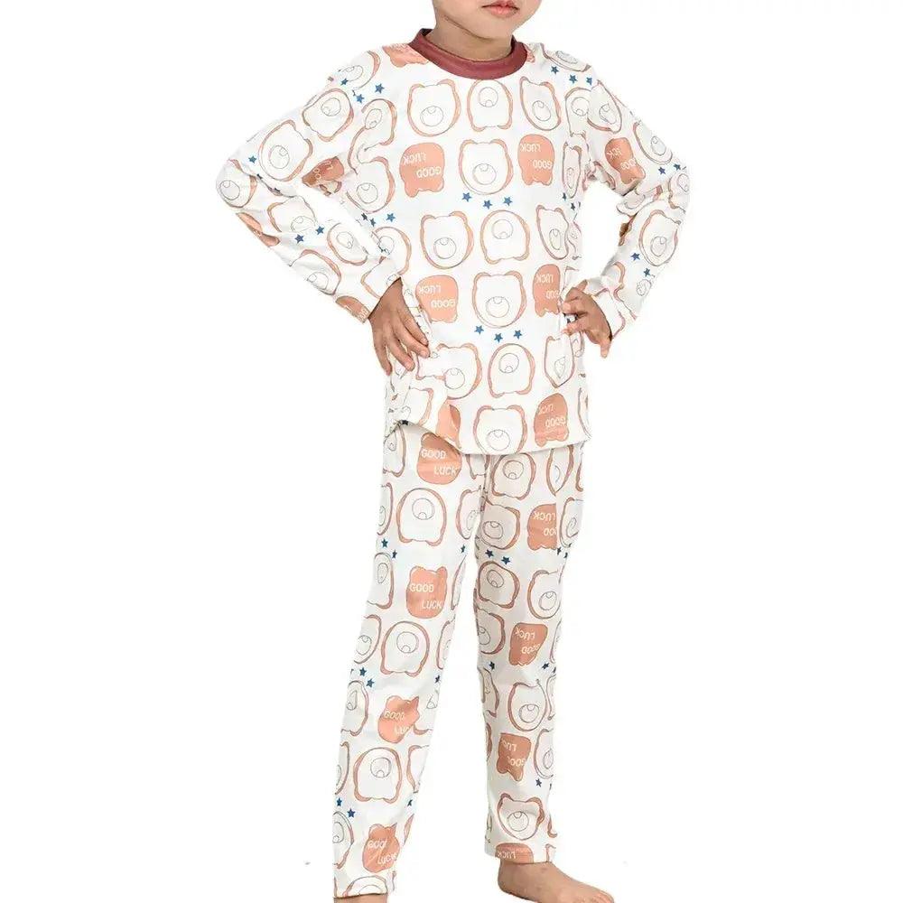  Cotton Kids Pajama Set Cartoon Sleepwear Velvet Comfort -  ToylandEU™