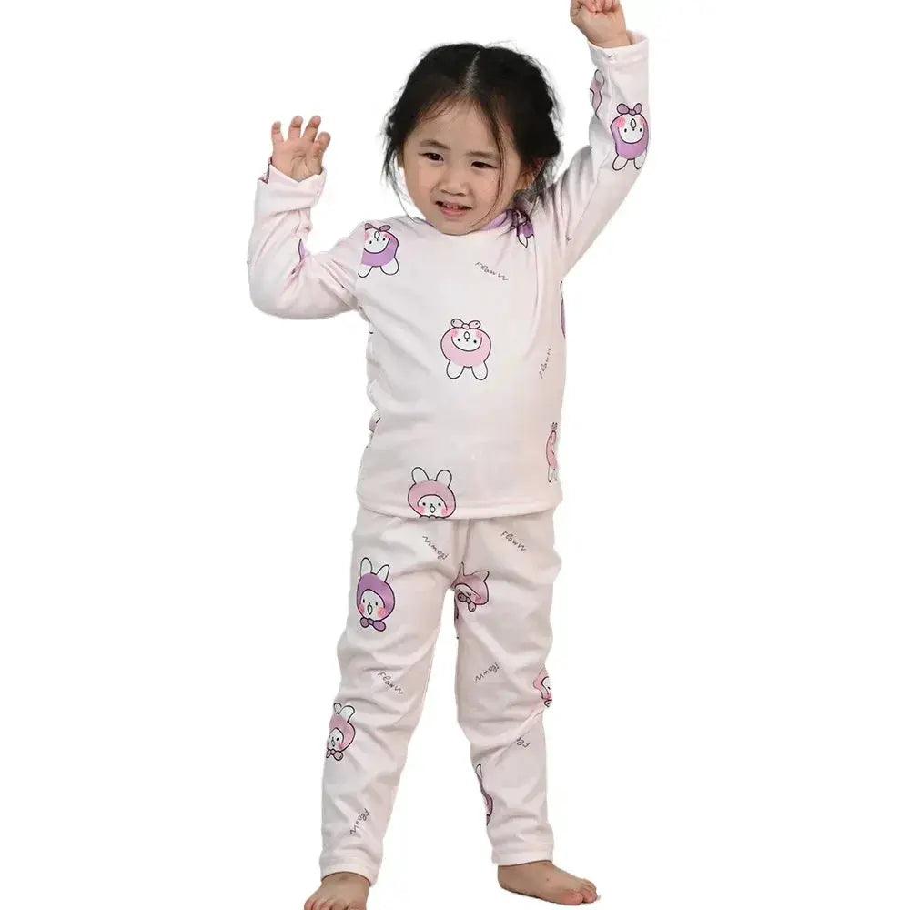  Cotton Kids Pajama Set Cartoon Sleepwear Velvet Comfort -  ToylandEU™