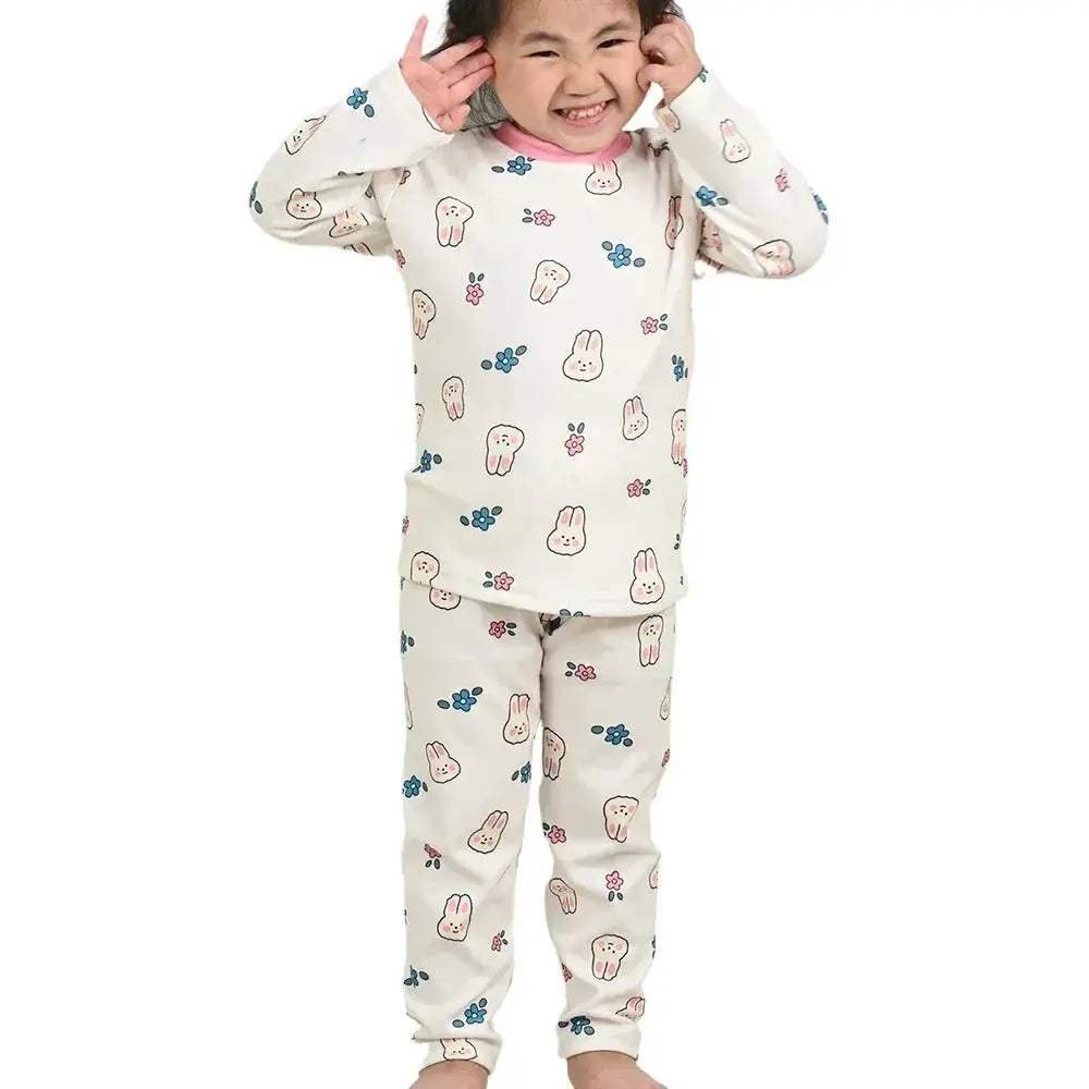  Cotton Kids Pajama Set Cartoon Sleepwear Velvet Comfort -  ToylandEU™