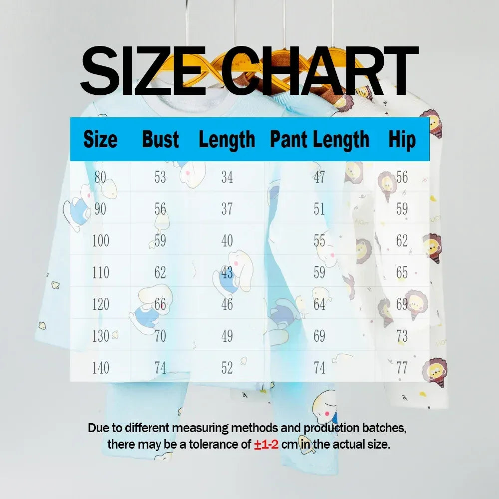 Cotton Kids Pajama Set Cartoon Sleepwear Velvet Comfort - ToylandEU