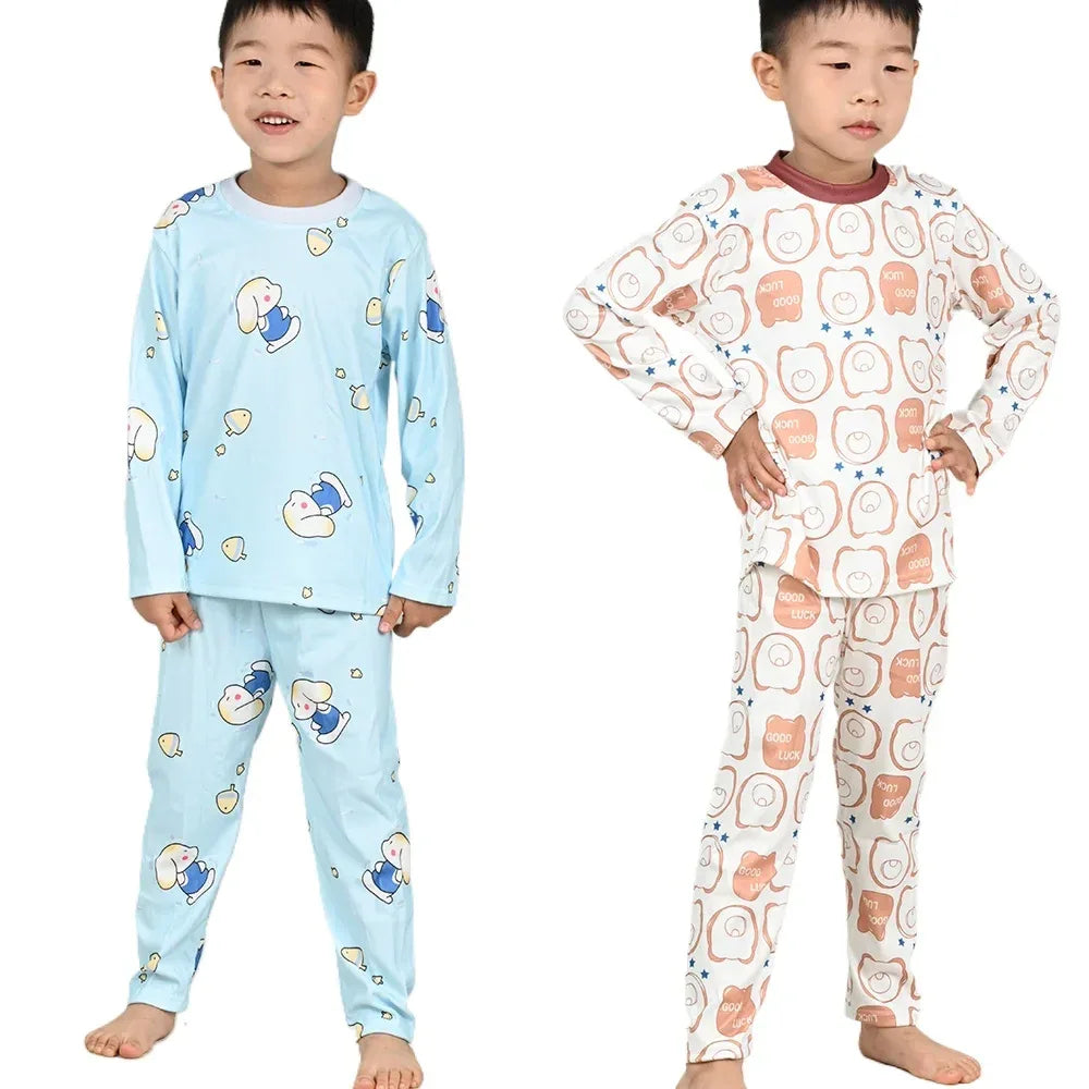 Cotton Kids Pajama Set Cartoon Sleepwear Velvet Comfort - ToylandEU