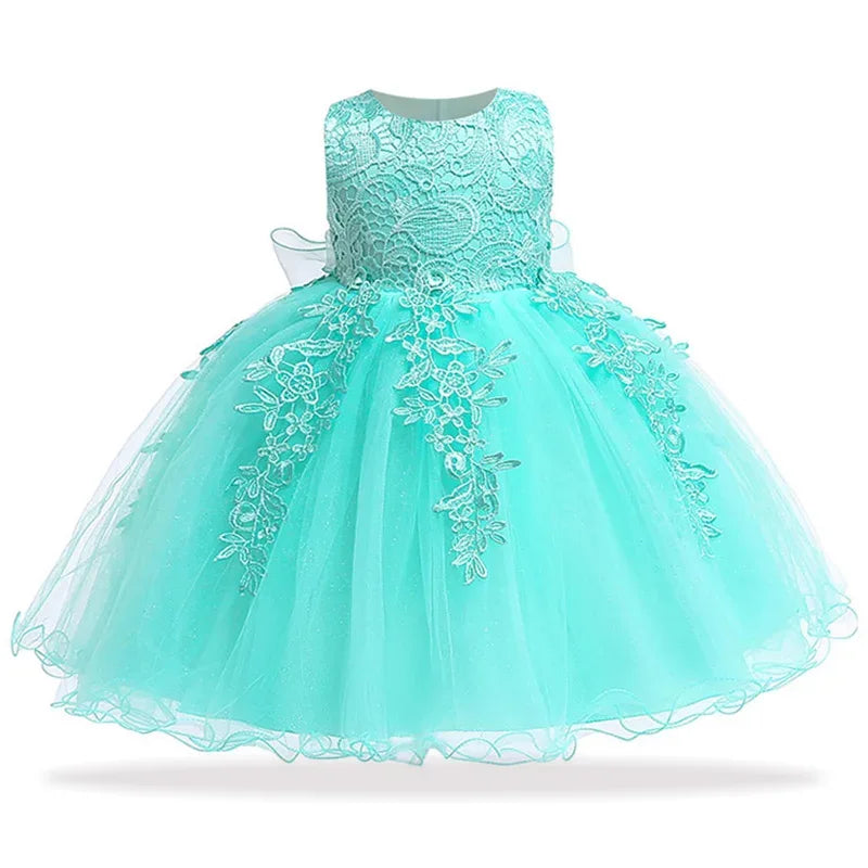 Cotton Lace Baptism Dress For Baby Girls 0-24 Months - ToylandEU