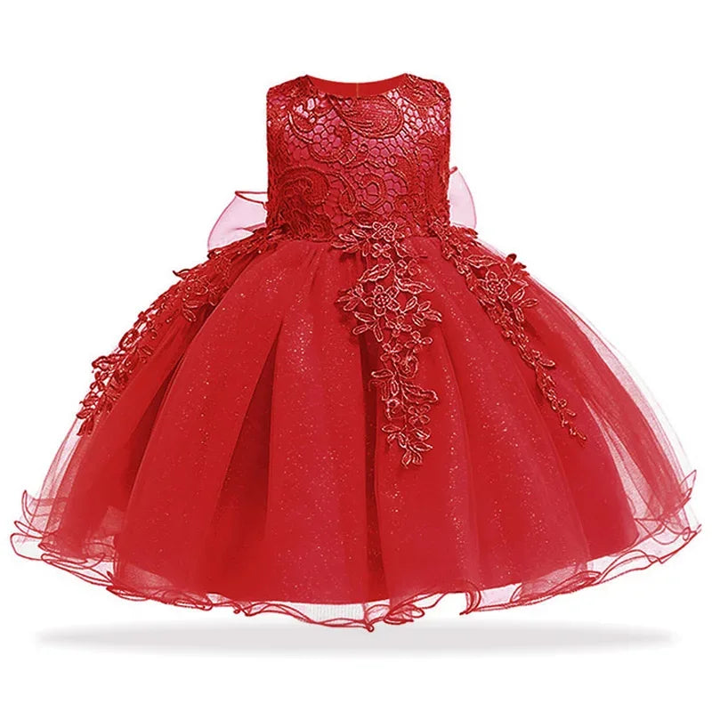 Cotton Lace Baptism Dress For Baby Girls 0-24 Months - ToylandEU