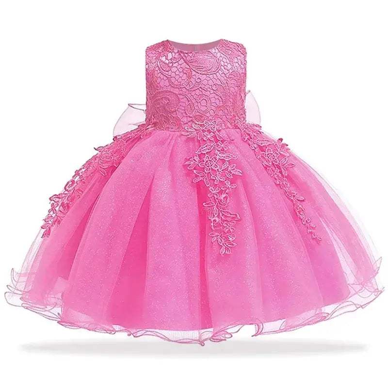 Cotton Lace Baptism Dress For Baby Girls 0-24 Months - ToylandEU