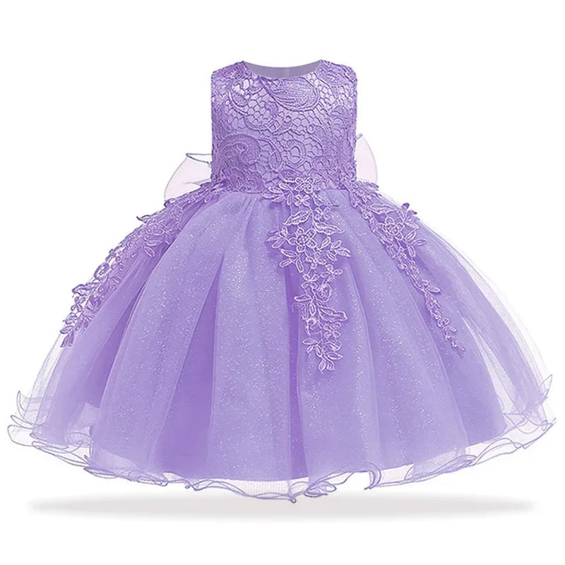 Cotton Lace Baptism Dress For Baby Girls 0-24 Months - ToylandEU