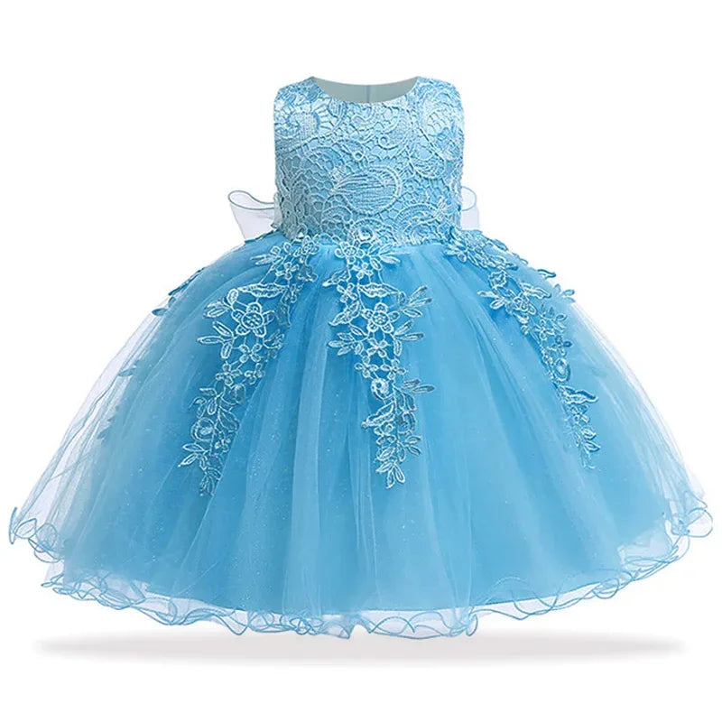 Cotton Lace Baptism Dress For Baby Girls 0-24 Months - ToylandEU