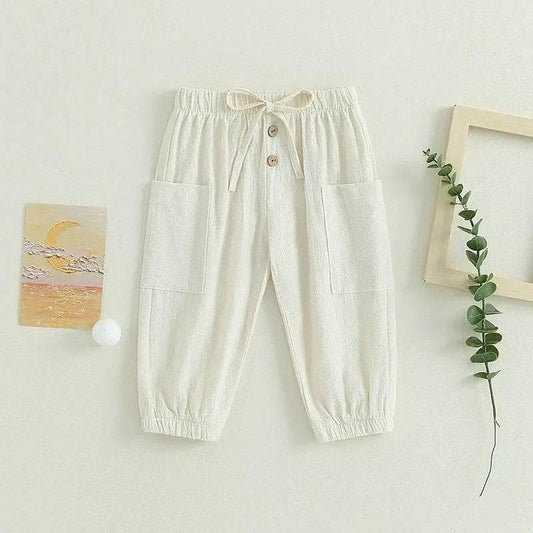  Cotton Linen Casual Baby Pants for Toddler Boys Girls -  ToylandEU™