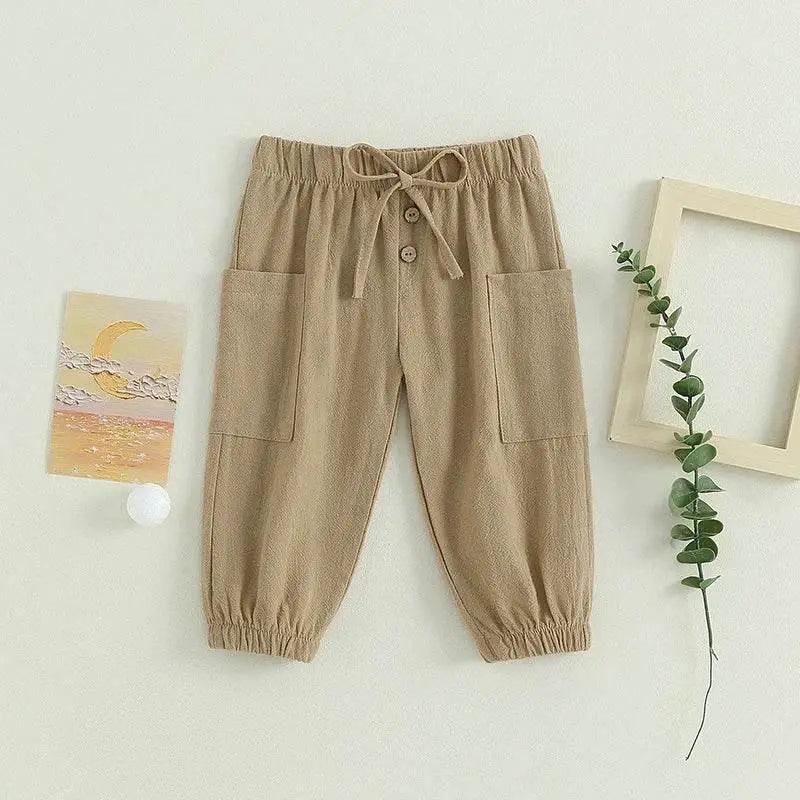 Cotton Linen Casual Baby Pants for Toddler Boys Girls -  ToylandEU™