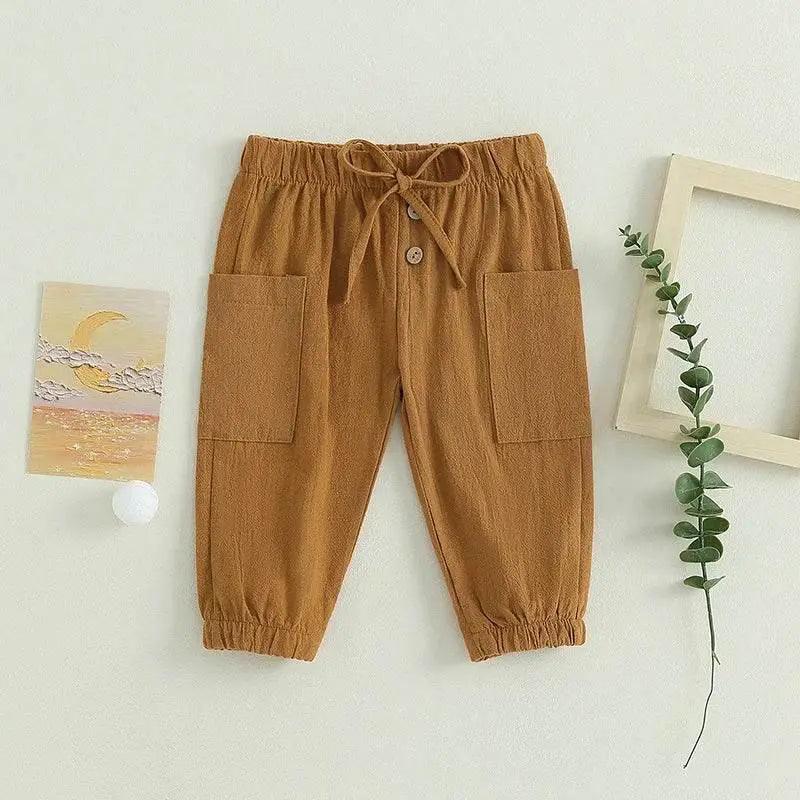  Cotton Linen Casual Baby Pants for Toddler Boys Girls -  ToylandEU™